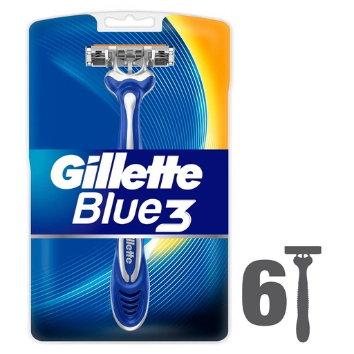 GILLETTE BLUE 3 6 RAZORS