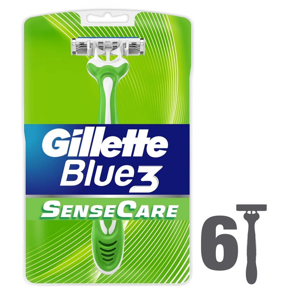 GILLETTE BLUE 3 SENSECARE 6 RAZOR 32351