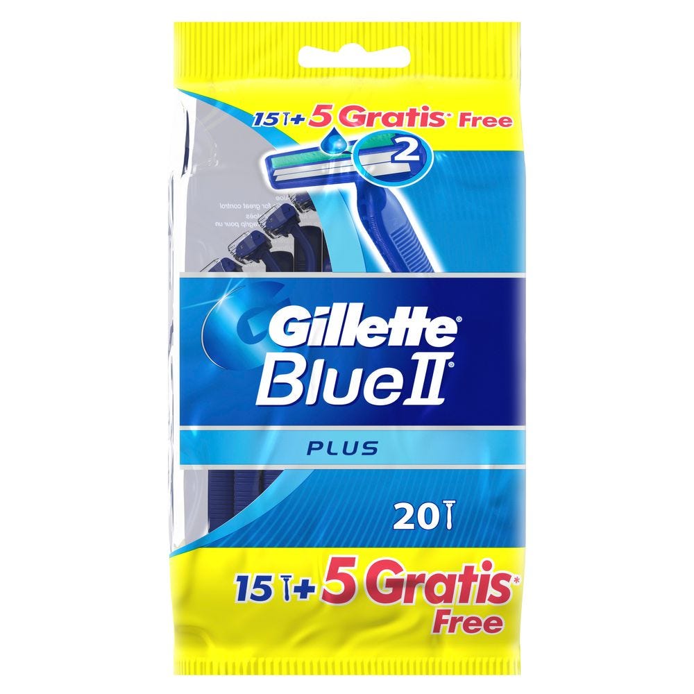 GILLETTE BLUE II PLUS 15 + 5 FREE 