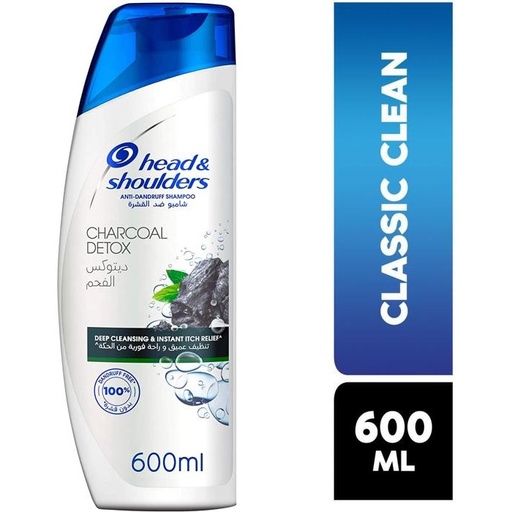 HEAD & SHOULDERS CHARCOAL DEROX  SHAMPOO 600ML