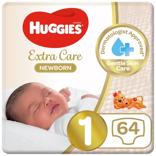 HUGGIES EXTRA CARE  NO3 NEW BORN 64 Diaper 1 Pack