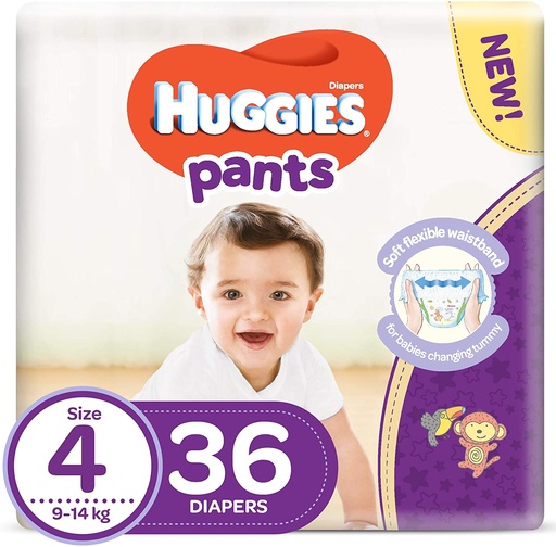 HUGGIES PANTS NO 4 LARGE 2 X 36