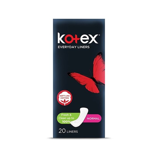 KOTEX LINER NORMAL FLAT UNSCENTED 20 X 16