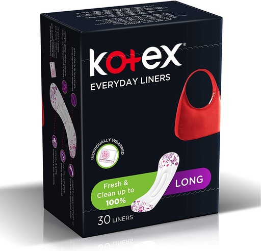 KOTEX LINERS LONG 10 X 30