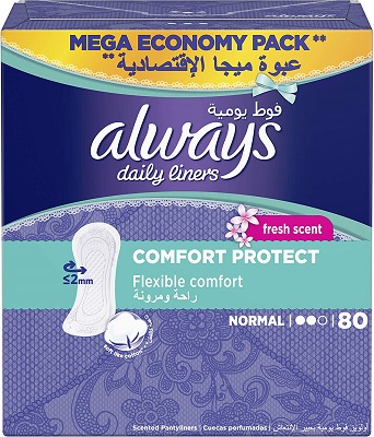 ALWAYS COMFORT PROTECT FRESH SCEND 4 X 80