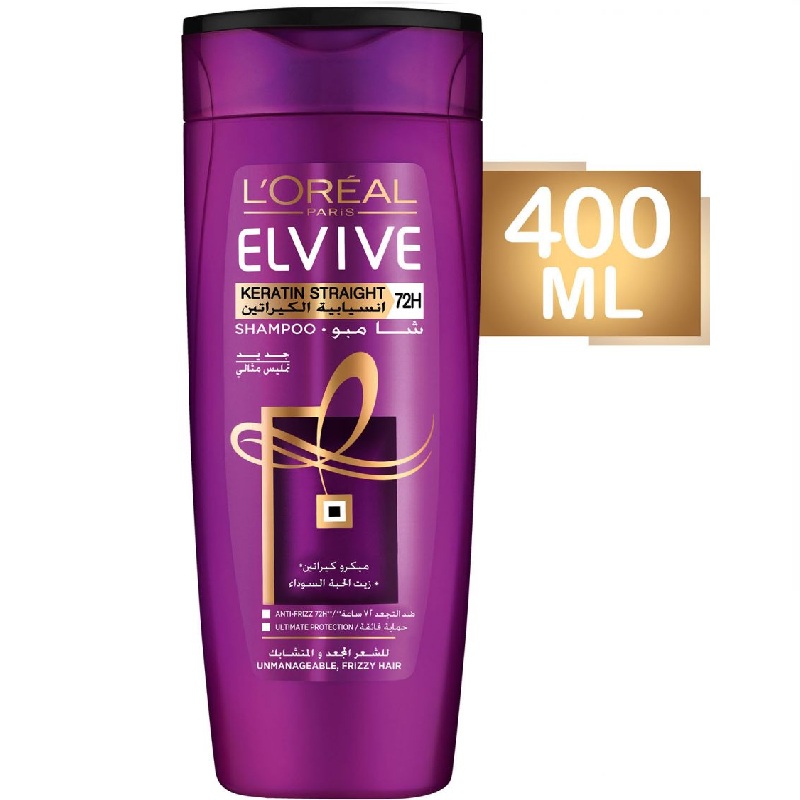 LOREAL ELVIVE KERATIN STRAIGHT SHAMPOO 400 ML