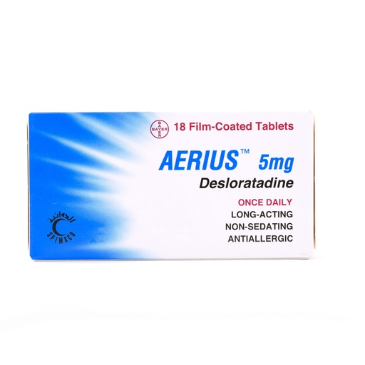 Aerius Allergy Medicine 5Mg Desloratadine 18 Pieces