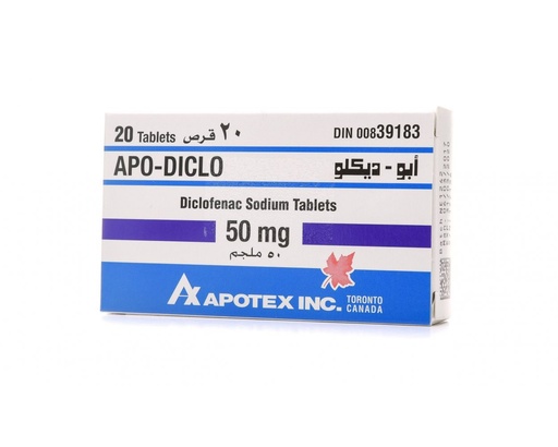 Apo-Diclo Treatment For Arthritis 50 MG 20 Pieces