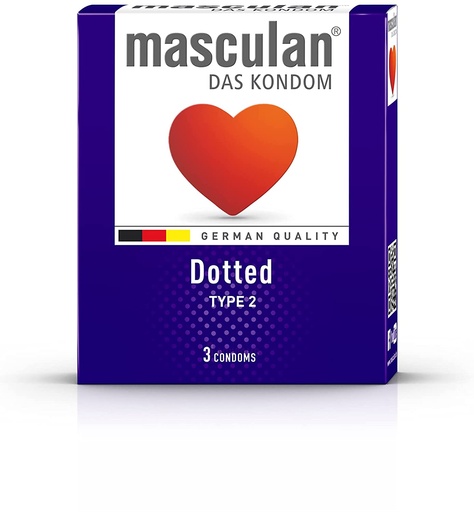 MASCULAN DOTTED  3 CONDOMS