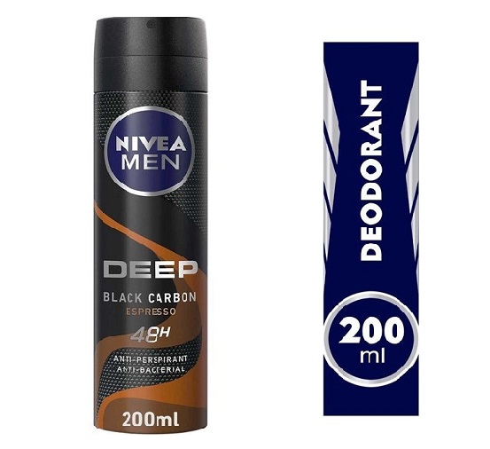 NIVEA  SPRAY DEEP BLACK CARBON ESPRESSO200 ML