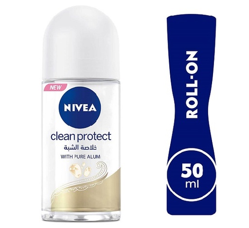 NIVEA CLEAN PROTECT WITH PURE ALUM ROLL 50 ML 