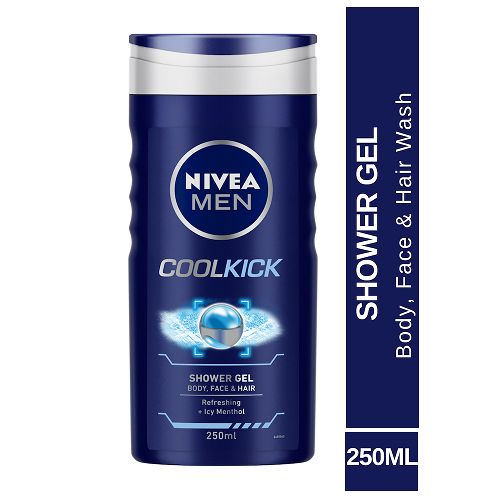 NIVEA SHOWER GEL COOL KICK FOR MEN 250 ML ART.NO.8