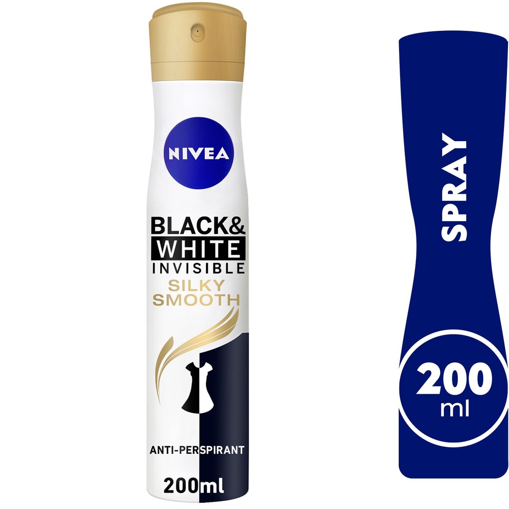 NIVEA WHITE INVISIBL SILKY SMOOTH SPRAY  200 ML 