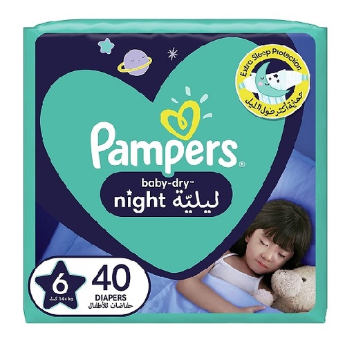 PAMPERS  XXL NO 6 NIGHT MEGA 2 X 40