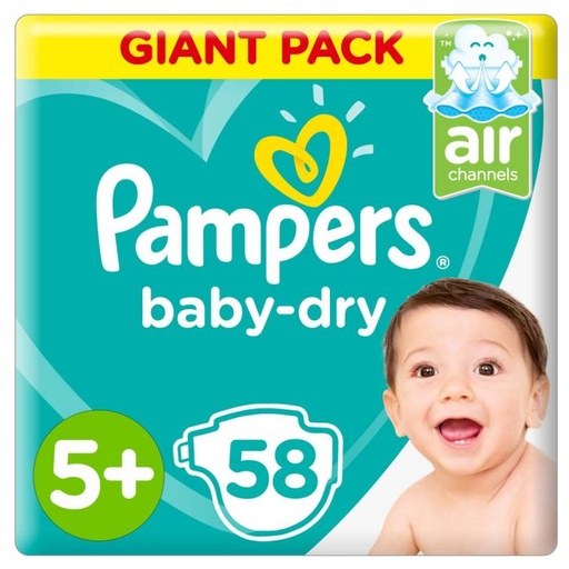 PAMPERS JUNIOR MEGA NO 5 PLUS 58 DIAPER  1 pack