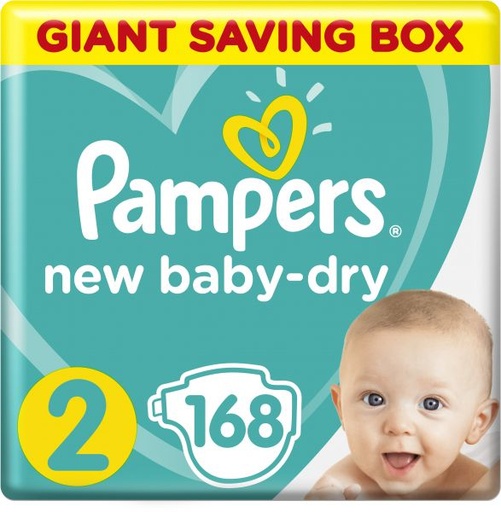 PAMPERS NO2 SMALL 168 DIAPER 1 Pack