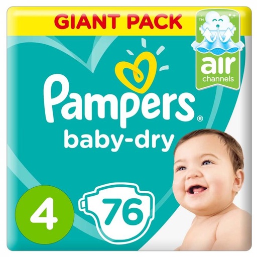 PAMPERS NO4 LARGE 7-18 KG 76 DIAPER  1 Pack