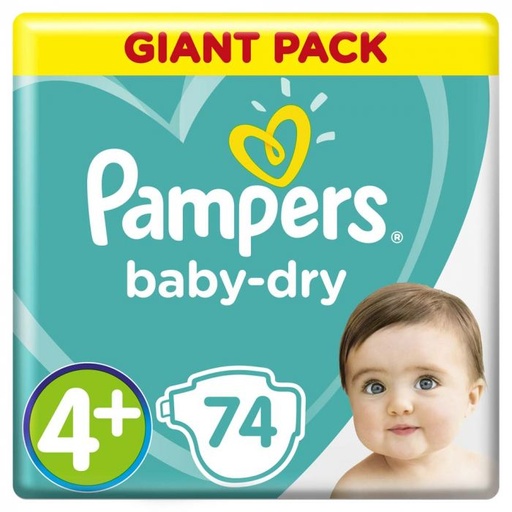 PAMPERS NO4+ LARGE 9-20 KG  74 DIAPER  1 Pack