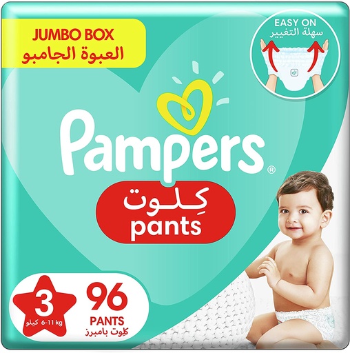 PAMPERS PANT NO 3 MEDIUM 96 DIAPER  1 Pack