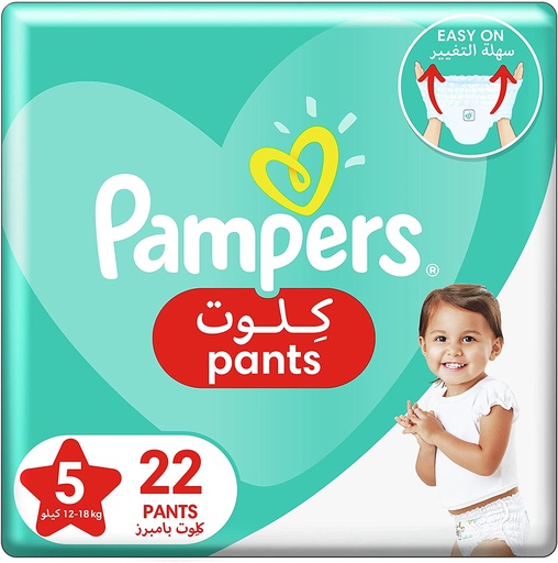 PAMPERS PANTS NO 5 JUNIOR  12-18 KG  22 DIAPER 1 Pack