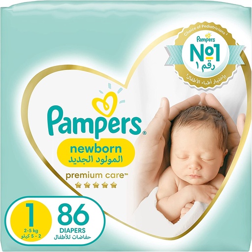 PAMPERS PREMIUM CARE NEW BORN 86 DIAPER 1 Pack