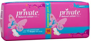 PRIVATE EXTRA THIN SUPER 16 Pads 1 Pack