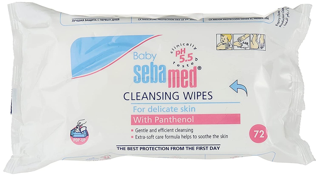 SEBAMED BABY CLEANSING  WIPES EXTRA SOFT  72 PCS